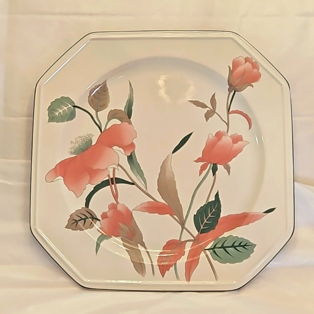 12" Chop Plate "Silk Flowers" by Mikasa.